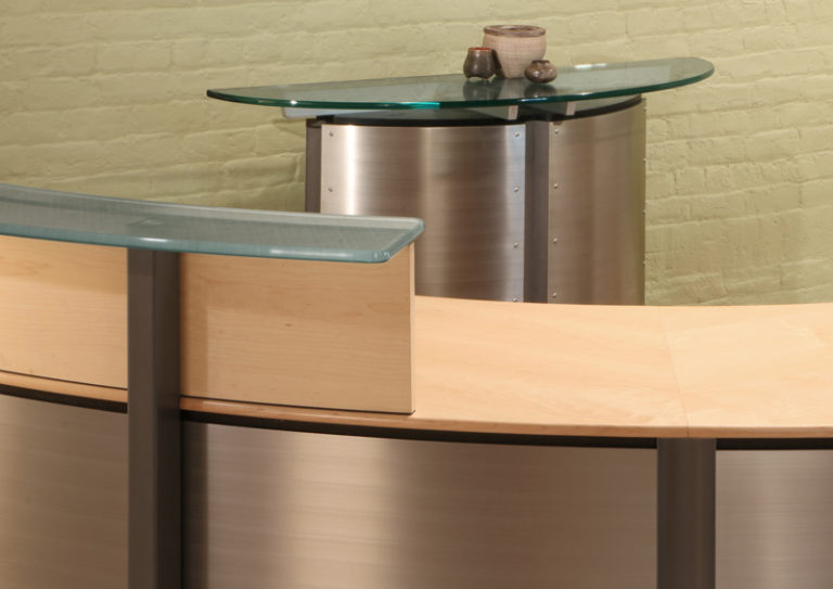 Crescent Semi Circle Reception Desk Stoneline Designs